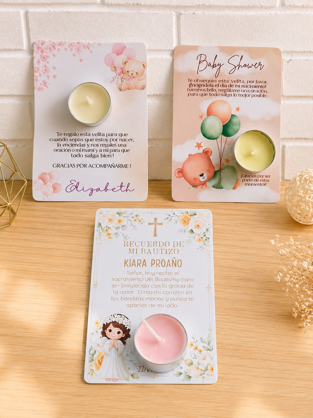 Vela Deseo Tarjeta Personalizada